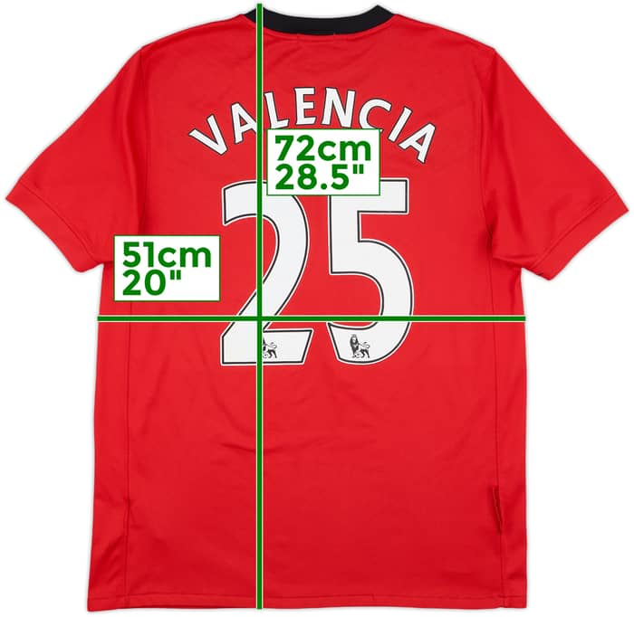 2009-10 Manchester United Home Shirt Valencia #25 - 7/10 - (M)