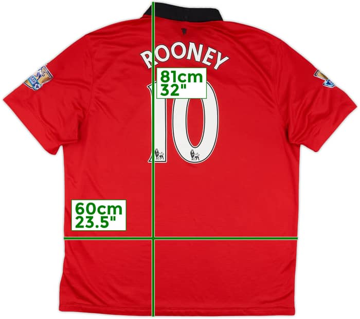 2013-14 Manchester United Home Shirt Rooney #10 - 6/10 - (XXL)