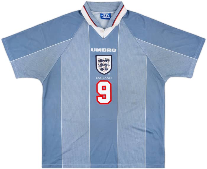 1996-97 England Away Shirt Shearer #9 - 8/10 - (XL)