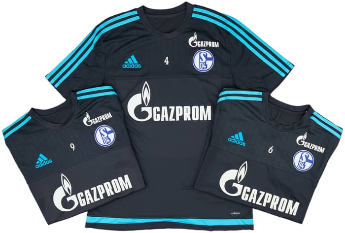 2015-16 Schalke Player Issue adidas Training Shirt - 9/10 - (L)