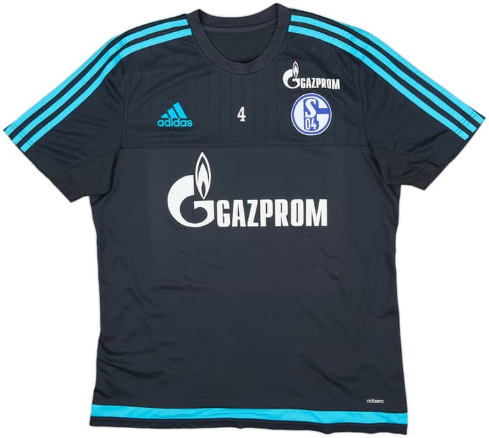 2015-16 Schalke Player Issue adidas Training Shirt - 9/10 - (L)