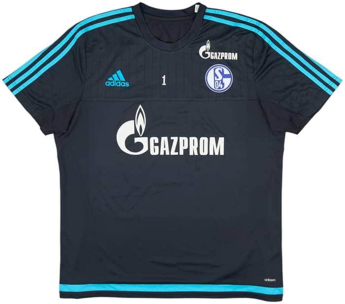 2015-16 Schalke Player Issue adidas Training Shirt #1 - 9/10 - (XL)