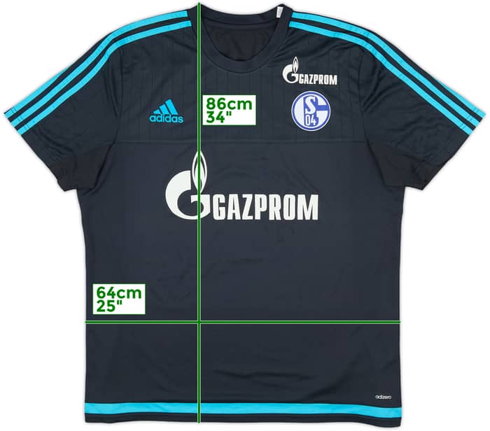 2015-16 Schalke Player Issue adidas Training Shirt #1 - 9/10 - (XL)