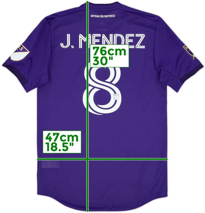 2019 Orlando City Authentic Home Shirt J. Mendez #8 - 10/10 - (S)