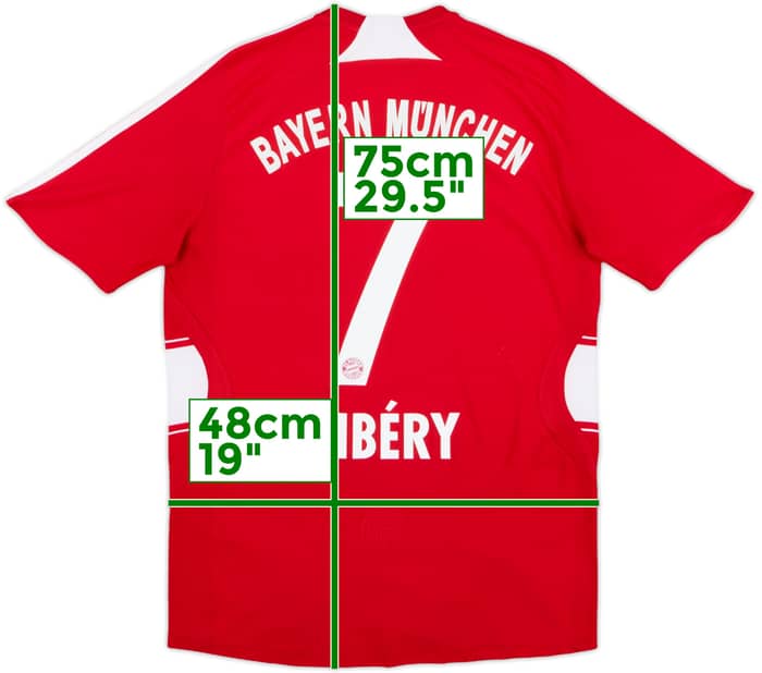 2008-09 Bayern Munich Home Shirt Ribery #7 - 8/10 - (M)