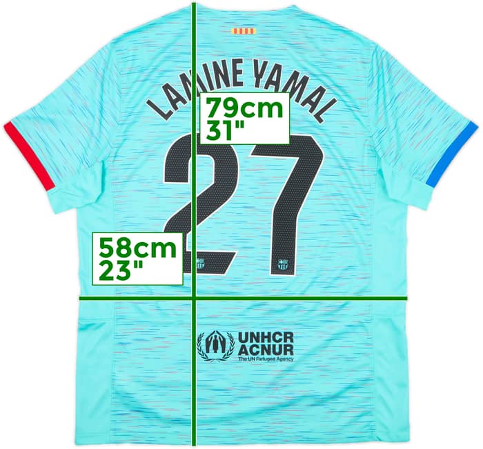 2023-24 Barcelona Third Shirt Lamine Yamal #27 - 9/10 - (XL)
