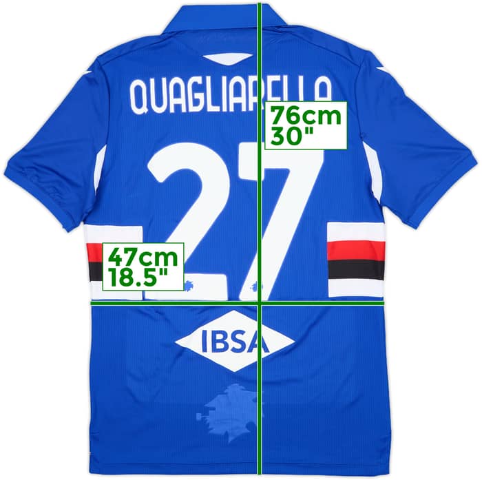 2020-21 Sampdoria Home Shirt Quagliarella #27 (L)