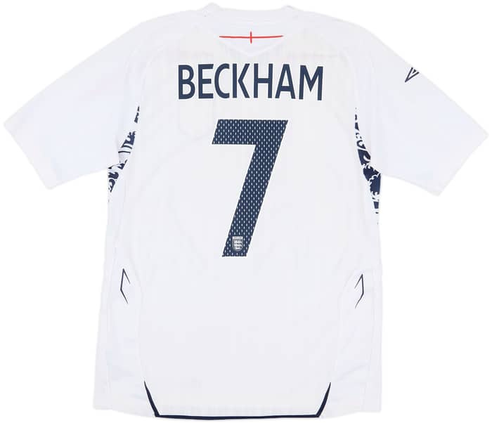 2007-09 England Home Shirt Beckham #7 - 8/10 - (M)
