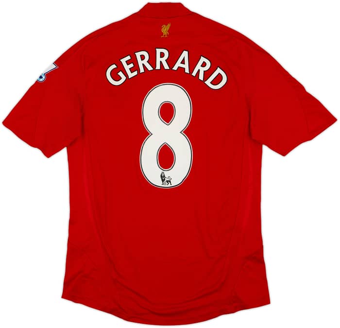 2008-10 Liverpool Home Shirt Gerrard #8 - 7/10 - (S)