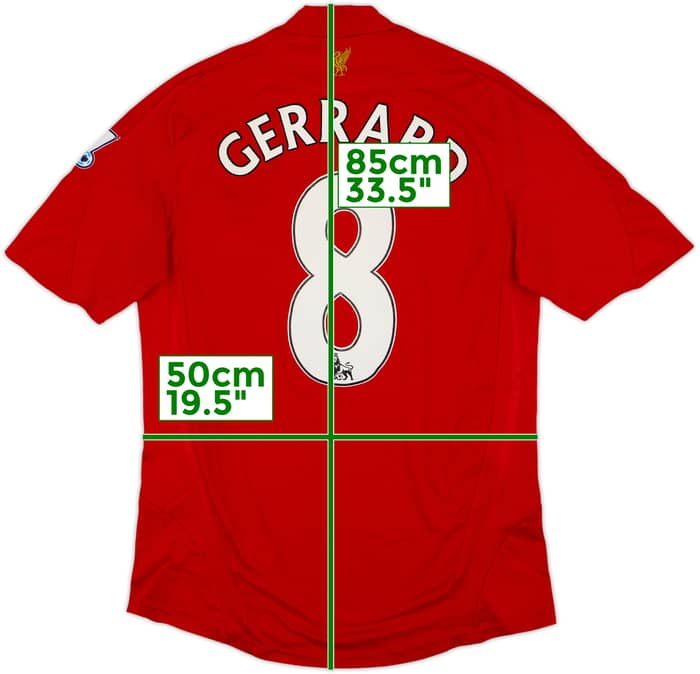 2008-10 Liverpool Home Shirt Gerrard #8 - 7/10 - (S)