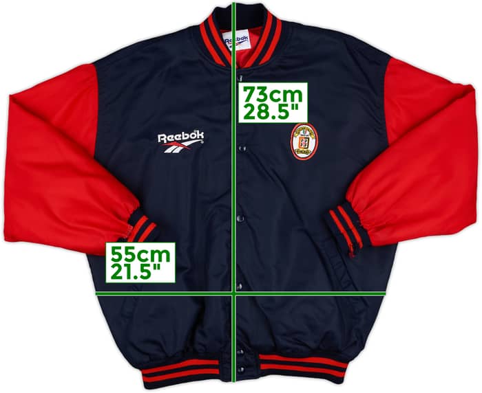 1996-98 Cagliari Reebok Bomber Jacket - 9/10 - (L)