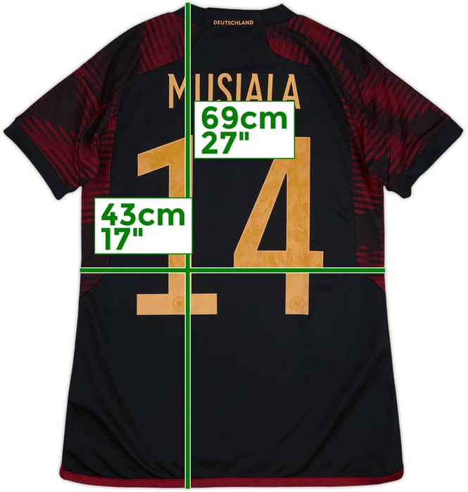 2022-23 Germany Away Shirt Musiala #14 (Women's S)