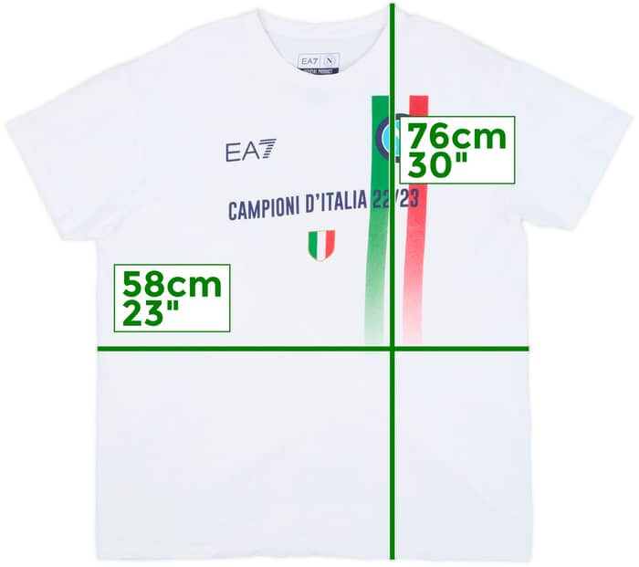 2022-23 Napoli EA7 'Campioni D'Italia' Cotton Tee - 9/10 - (XXL)