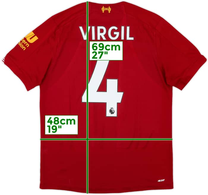 2019-20 Liverpool Home Shirt Virgil #4 - 8/10 - (S)