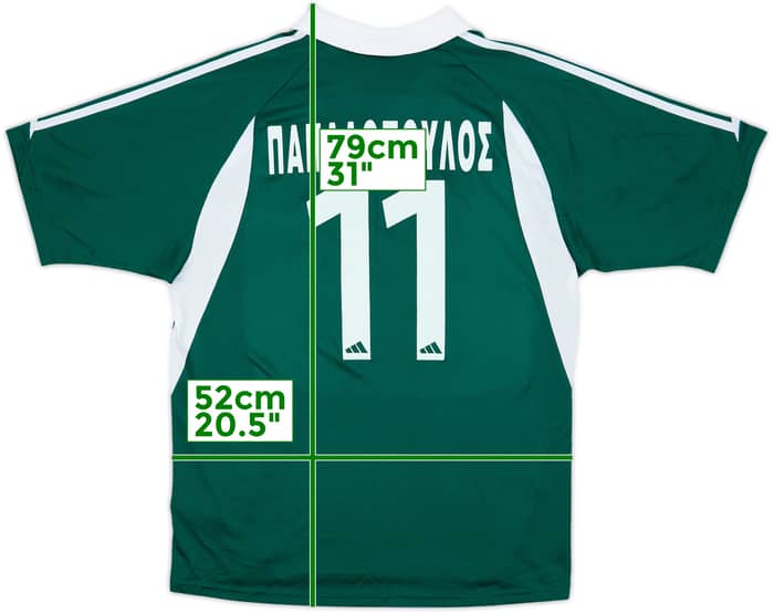 2003-04 Panathinaikos Home Shirt Papadopoulos #11 - 8/10 - (M)