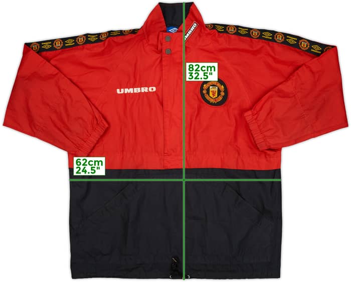 1998-00 Manchester United Umbro 1/4 Zip Track Jacket - 6/10 - (S)