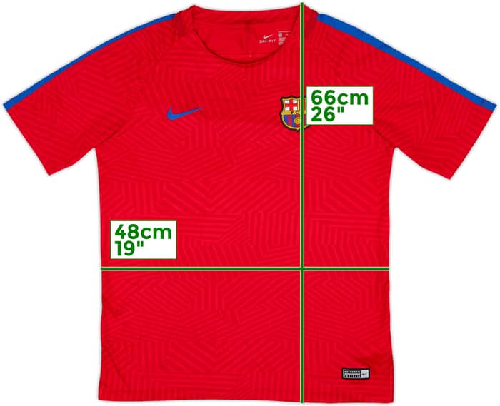 2016-17 Barcelona Nike Training Shirt - 9/10 - (XL.Boys)