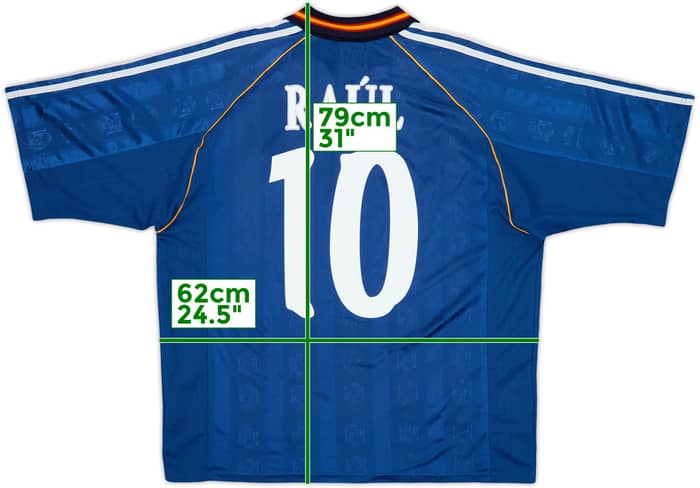 1999-00 Spain Away Shirt Raul #10 - 9/10 - (XL)