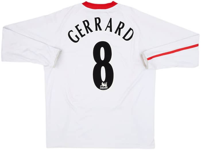2005-06 Liverpool Away L/S Shirt Gerrard #8 - 6/10 - (L)