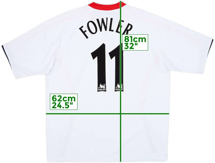 2005-06 Liverpool Away Shirt Fowler #11 - 9/10 - (XL)