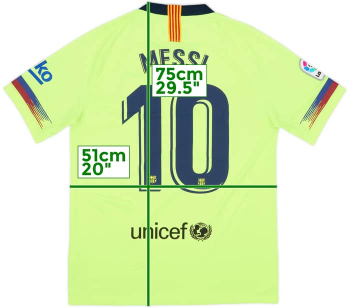 2018-19 Barcelona Away Shirt Messi #10 - 10/10 - (M)