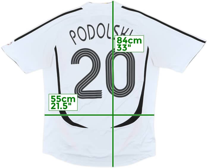 2005-07 Germany Home Shirt Podolski #20 - 8/10 - (L)