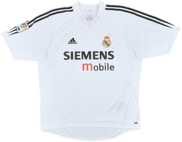 2004-05 Real Madrid Signed Home Shirt Gravesen #16 - 4/10 - (L)