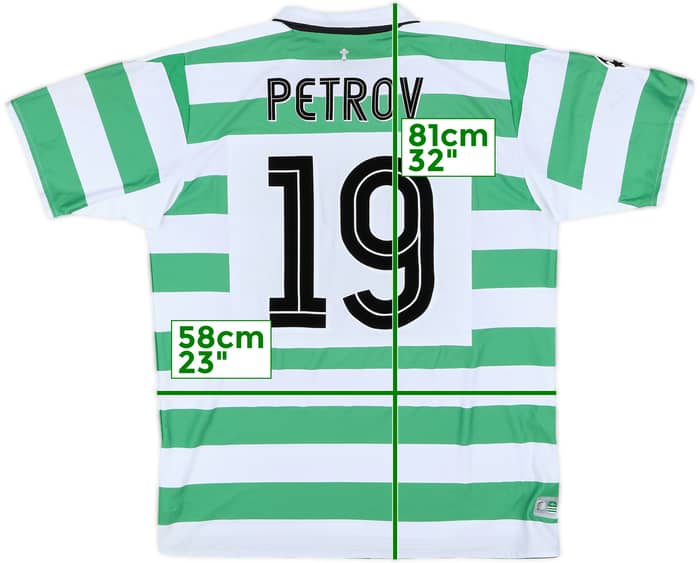 2004-05 Celtic Home Shirt Petrov #19 - 8/10 - (XL)