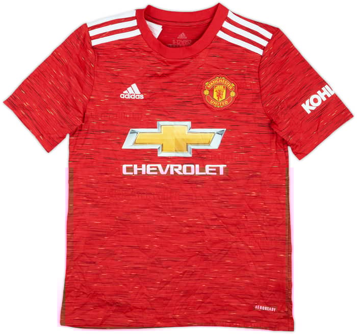 2020-21 Manchester United Home Shirt B.Fernandes #18 - 9/10 - (M.Boys)