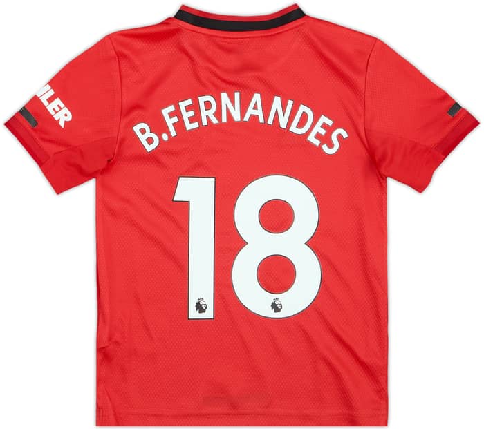 2019-20 Manchester United Home Shirt B.Fernandes #18 - 9/10 - (7-8 years)