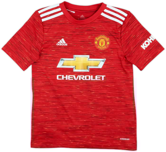 2020-21 Manchester United Home Shirt B.Fernandes #18 - 9/10 - (M.Boys)