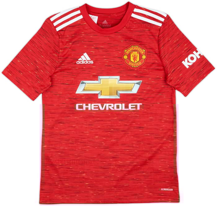 2020-21 Manchester United Home Shirt B.Fernandes #18 - 8/10 - (L.Boys)