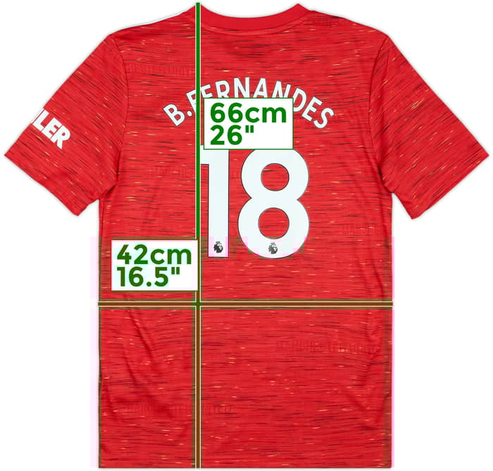 2020-21 Manchester United Home Shirt B.Fernandes #18 - 8/10 - (L.Boys)
