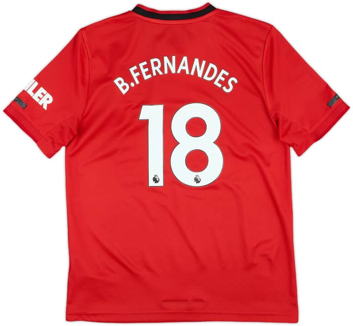 2019-20 Manchester United Home Shirt B.Fernandes #18 - 7/10 - (L.Boys)