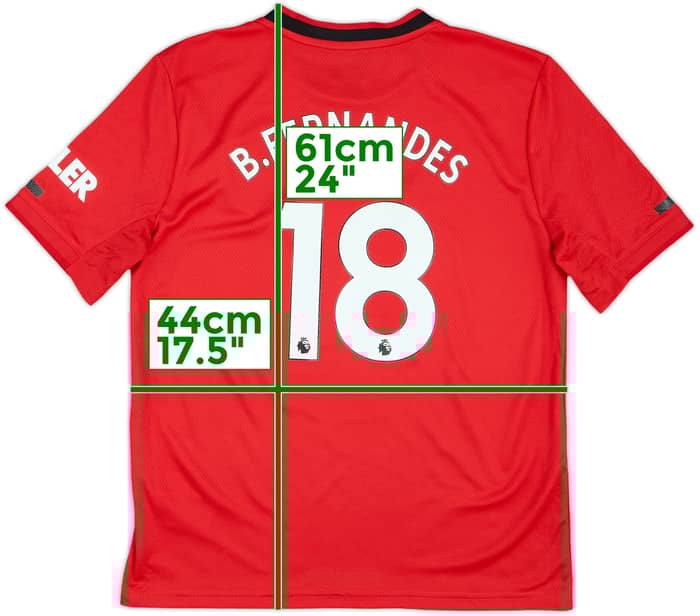 2019-20 Manchester United Home Shirt B.Fernandes #18 - 9/10 - (L.Boys)