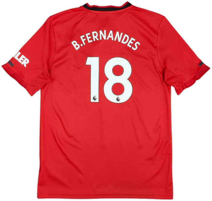 2019-20 Manchester United Home Shirt B.Fernandes #18 - 9/10 - (XL.Boys)