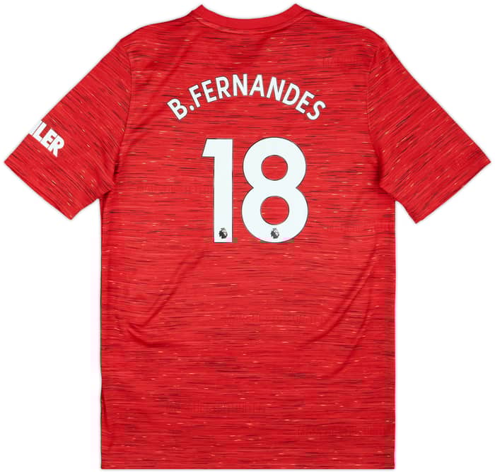 2020-21 Manchester United Home Shirt B.Fernandes #18 - 9/10 - (XL.Boys)
