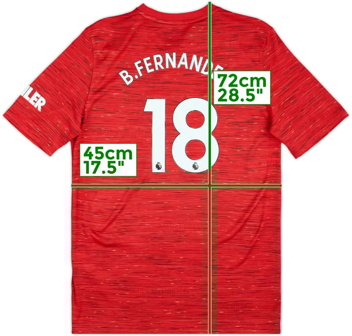 2020-21 Manchester United Home Shirt B.Fernandes #18 - 9/10 - (XL.Boys)