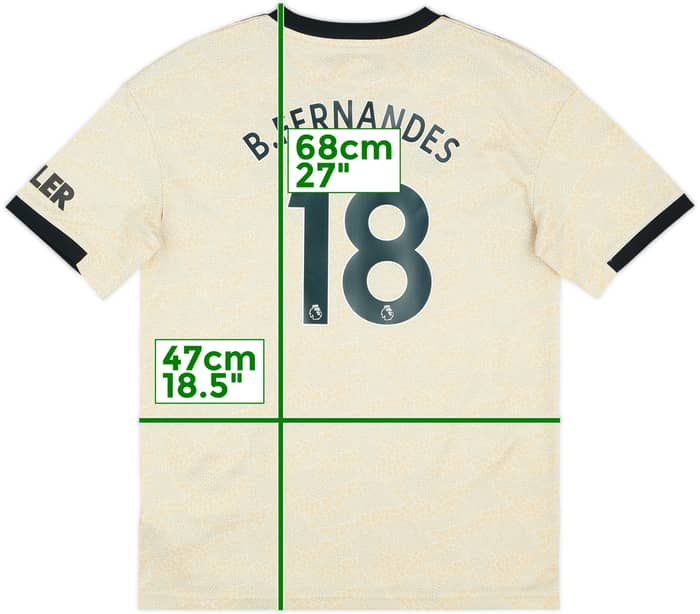 2019-20 Manchester United Away Shirt B.Fernandes #18 - 8/10 - (XL.Boys)