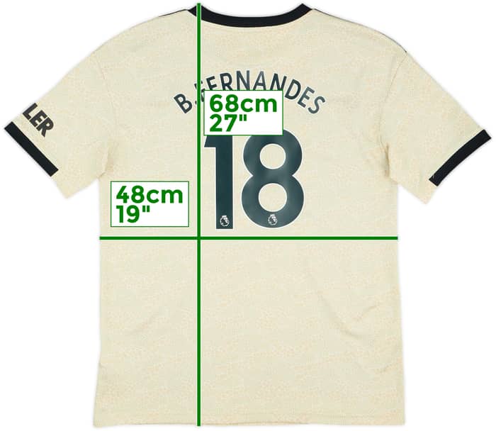 2019-20 Manchester United Away Shirt B.Fernandes #18 - 9/10 - (XL.Boys)