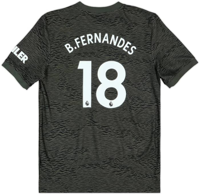 2020-21 Manchester United Away Shirt B.Fernandes #18 - 8/10 - (L.Boys)