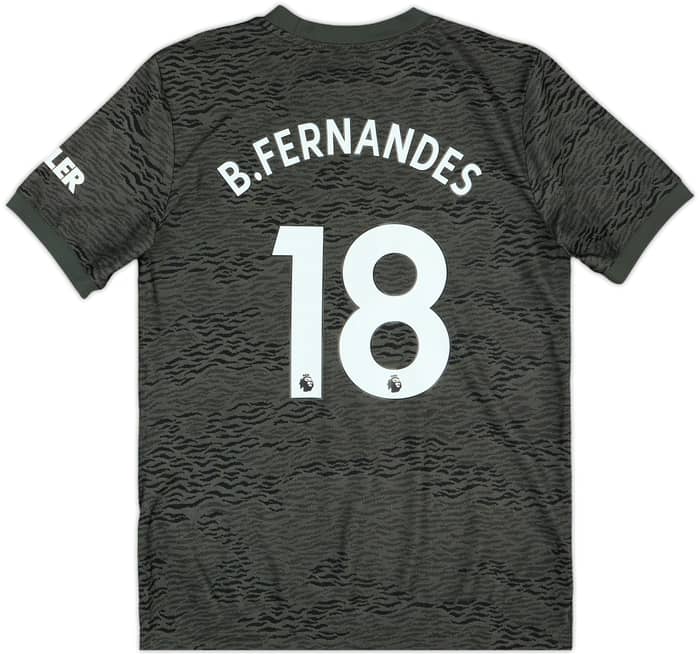 2020-21 Manchester United Away Shirt B.Fernandes #18 - 10/10 - (M.Boys)