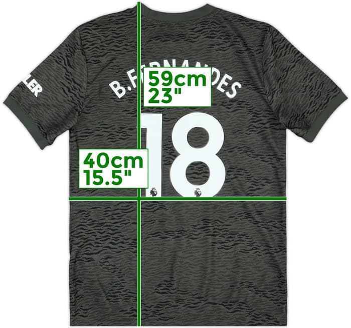 2020-21 Manchester United Away Shirt B.Fernandes #18 - 10/10 - (M.Boys)