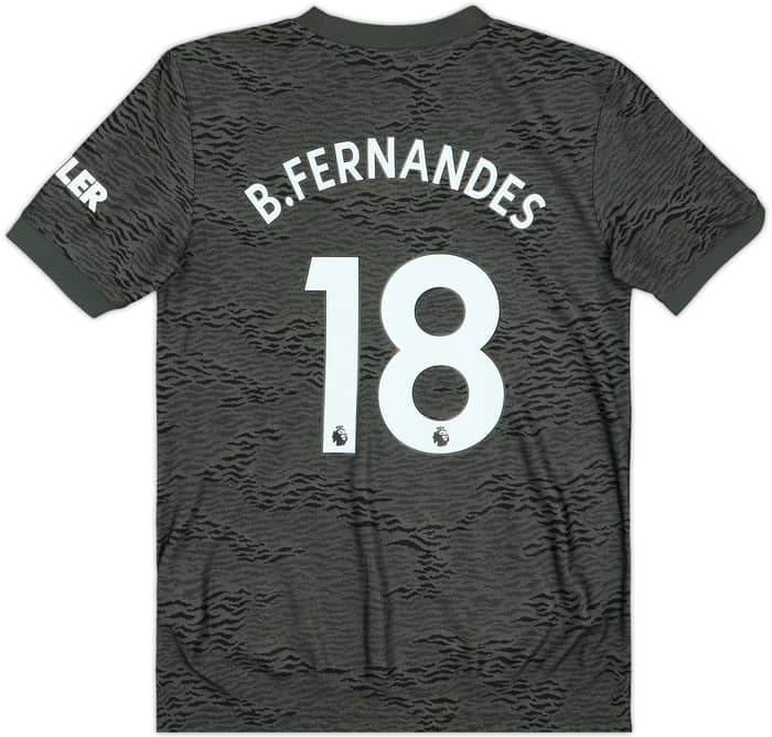 2020-21 Manchester United Away Shirt B.Fernandes #18 - 9/10 - (M.Boys)
