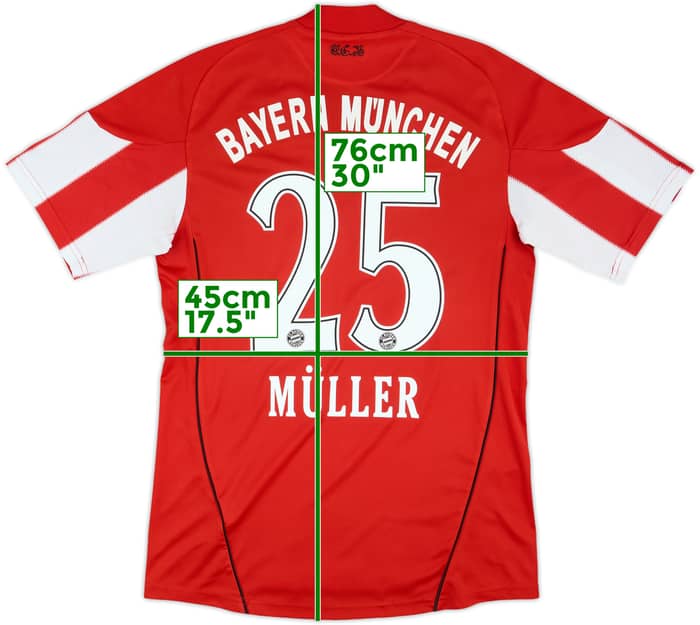 2010-11 Bayern Munich Home Shirt Muller #25 - 10/10 - (S)