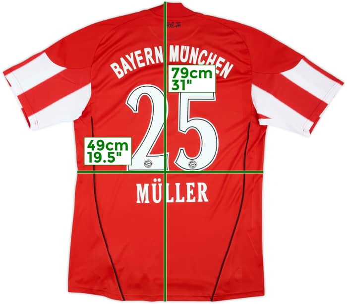 2010-11 Bayern Munich Home Shirt Muller #25 - 7/10 - (M)