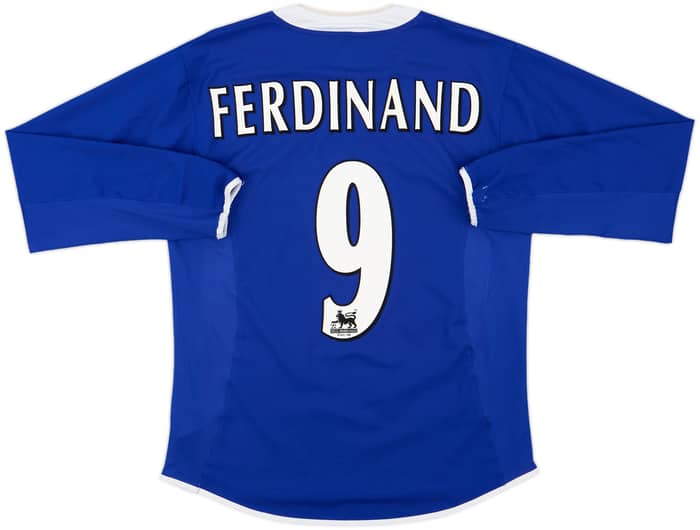 2003-04 Leicester Home L/S Shirt Ferdinand #9 - 8/10 - (M)