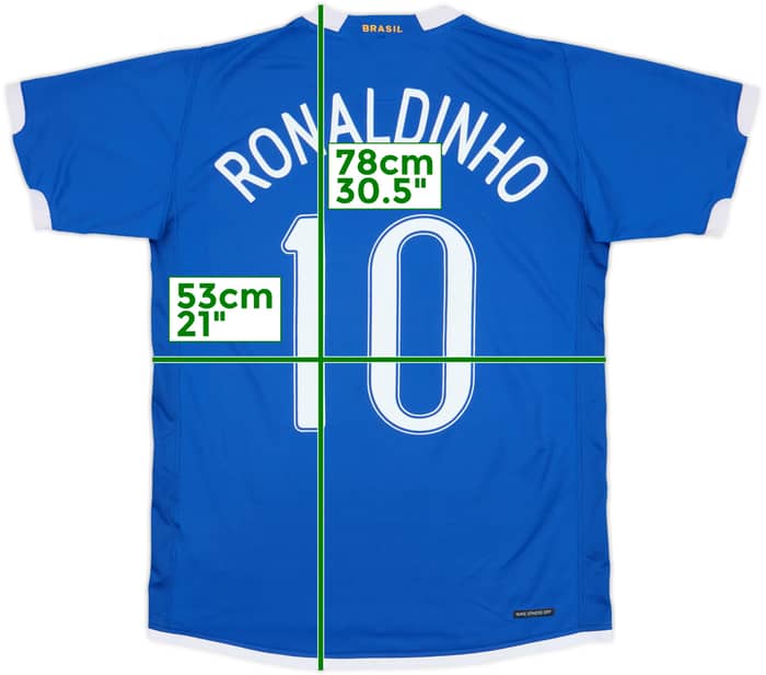 2006-07 Brazil Away Shirt Ronaldinho #10 - 6/10 - (M)