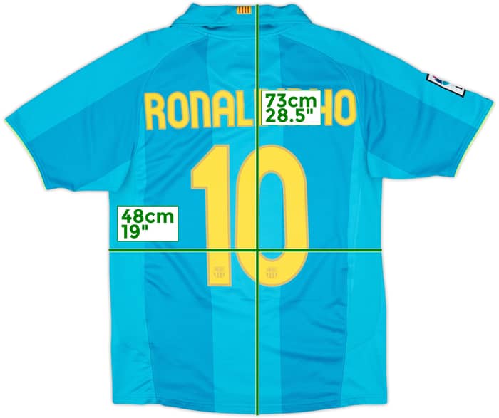 2007-09 Barcelona Away Shirt Ronaldinho #10 - 8/10 - (S)