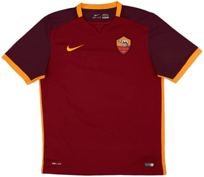 2015-16 Roma Home Shirt De Rossi #16 - 8/10 - (L)
